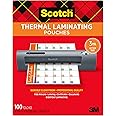 Scotch Thermal Laminating Pouches, 100 Pack Laminating Sheets, 3 Mil, 8.9 x 11.4 Inches, Education Supplies & Craft Supplies,