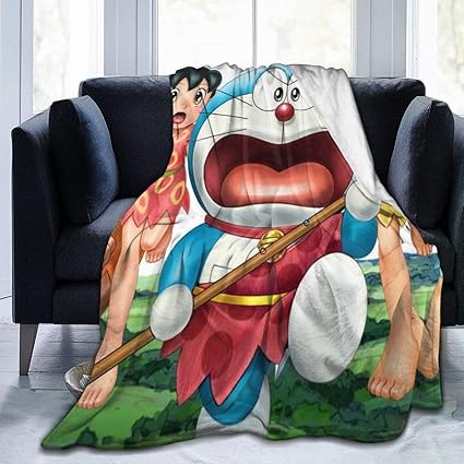 Amazon Co Jp アニメドラえもん大雄スローブランケットベッドカバーベッドカバー マイクロファイバーウルトラソフトマイクロファイバーウォームシェルパフリースファジースローブランケットソファベッド用ベッドルームソファ ホーム キッチン