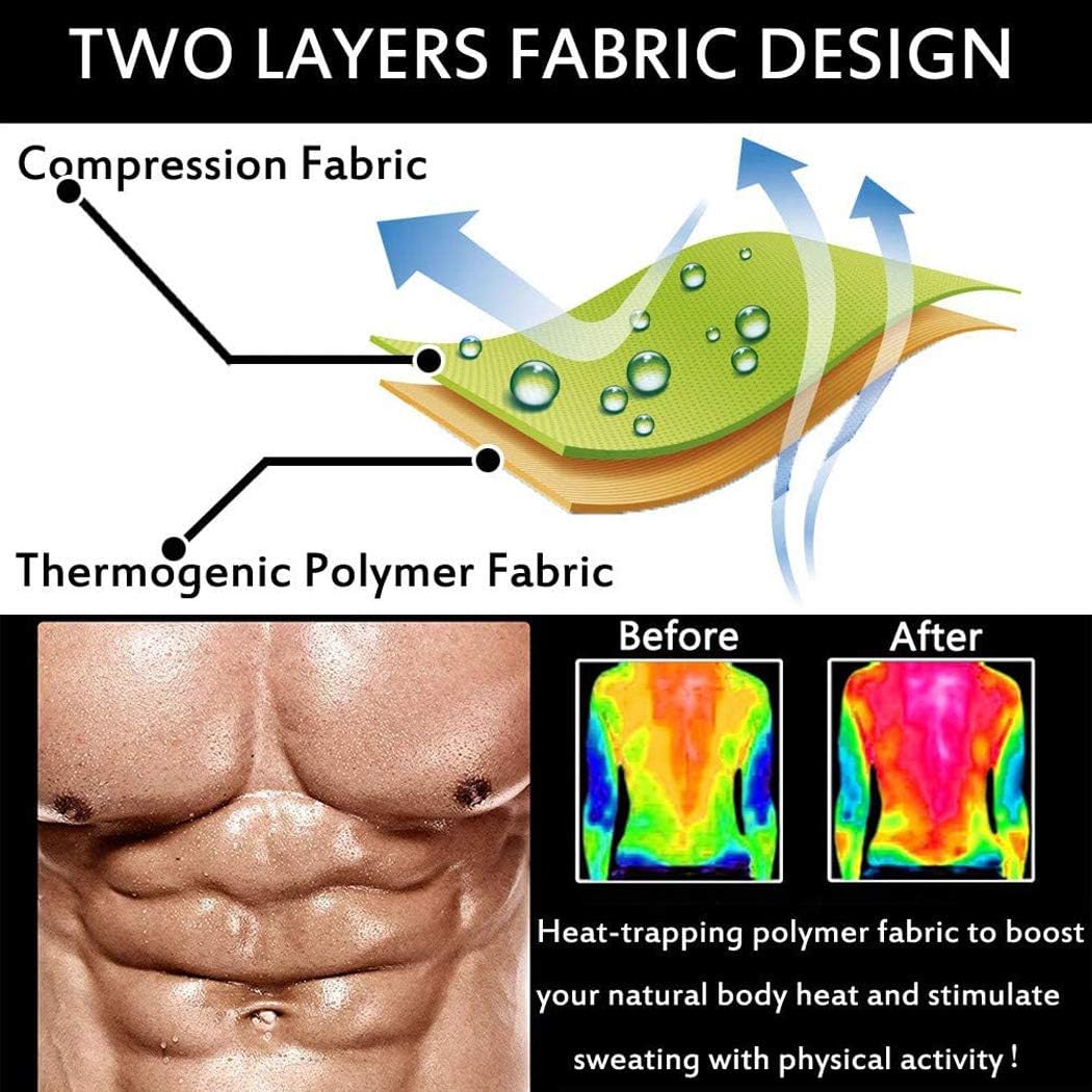 FLORATA Men Waist Trainer Vest Hot Sweat Sauna Suit Corset Body Shaper Zipper Tank Top Workout Shirt : Clothing
