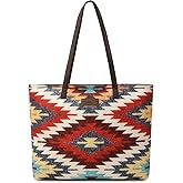 Montana West Wrangler Tote Bag for Women Canvas Shoulder Handbag Aztec Purse