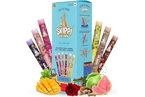 SKIPPI ICE POPS Skippi All Desi Flavour Ice Pops Box - 12 x 70ml Popsicle Sticks | 6 Indian Flavours (Kala Khatta, Rose, Jaljeera, Imli, Chilli Guava, Aam Panna) | Indian Taste Ice Candy Bars & Ice Fruit Bars