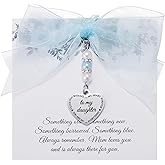 Ralukiia Something Blue Charm Gift for Bride from Mom and Dad, Blue Bridal Bouquet Charm, Daughter Wedding Gifts from Parents, Bridal Shower Gift