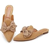 Rilista Mules for Women Slip On Comfortable Pointed Toe Womens Loafers Women's Flats for Women's Mules & Clogs