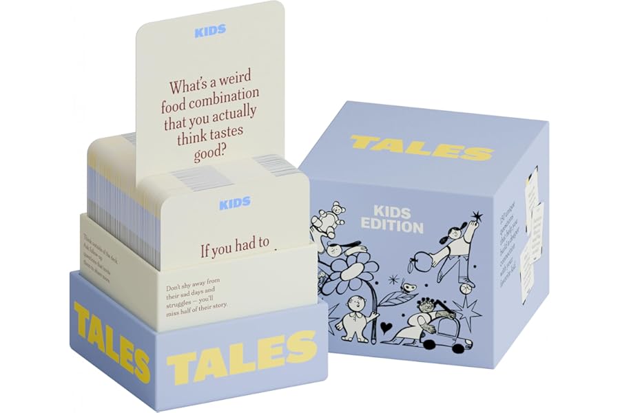 TALES 150 Conversation Cards, Perfect for Dinners, Road Trips, Classrooms & Game Nights, Gifts & Gatherings, Conversation Sta