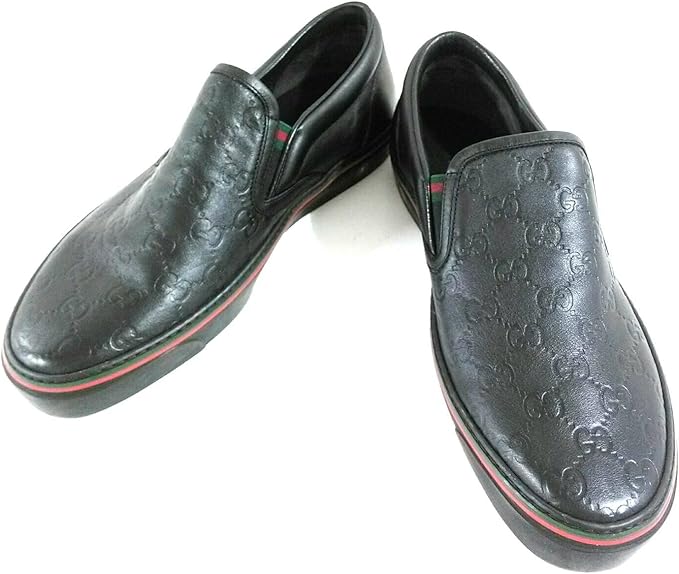 Amazon Co Jp グッチ Gucci シューズ スリッポン メンズ 黒 レッド グリーン 中古 服 ファッション小物