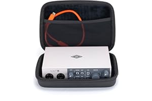 ANALOG CASES Universal Audio Volt 1/2 / Apollo Solo/Arrow/Focusrite Scarlett 4i4 Case - Custom-Fitted Compact GLIDE Case for Travel
