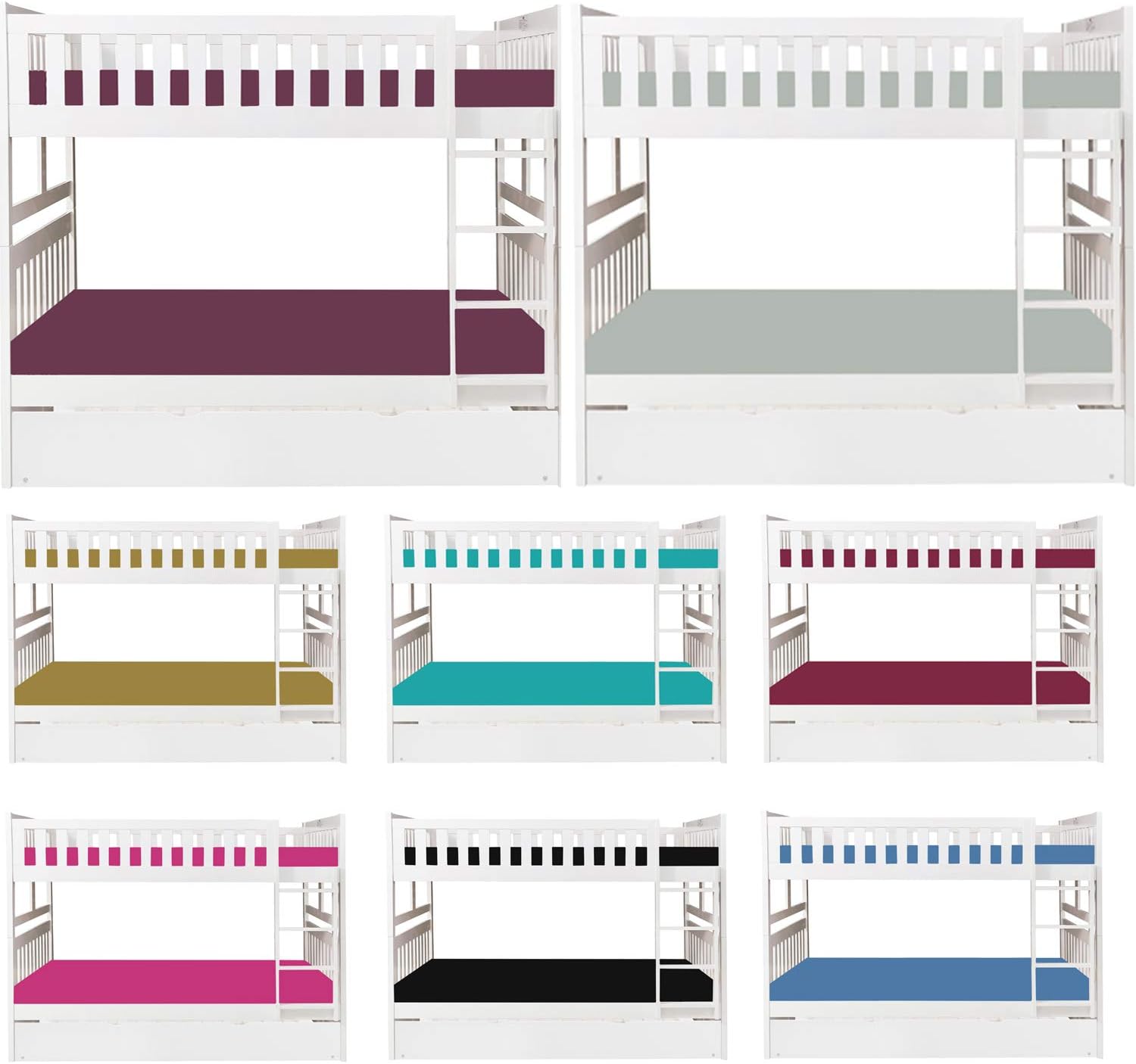 exclusively designed by Brit Cotton Bunk Bed Fitted Sheets 25 CM/10