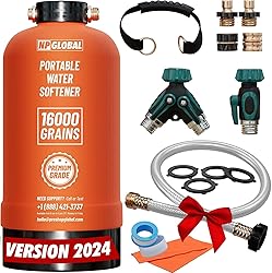 NPGLOBAL RV Water Softener Portable - 16,000
