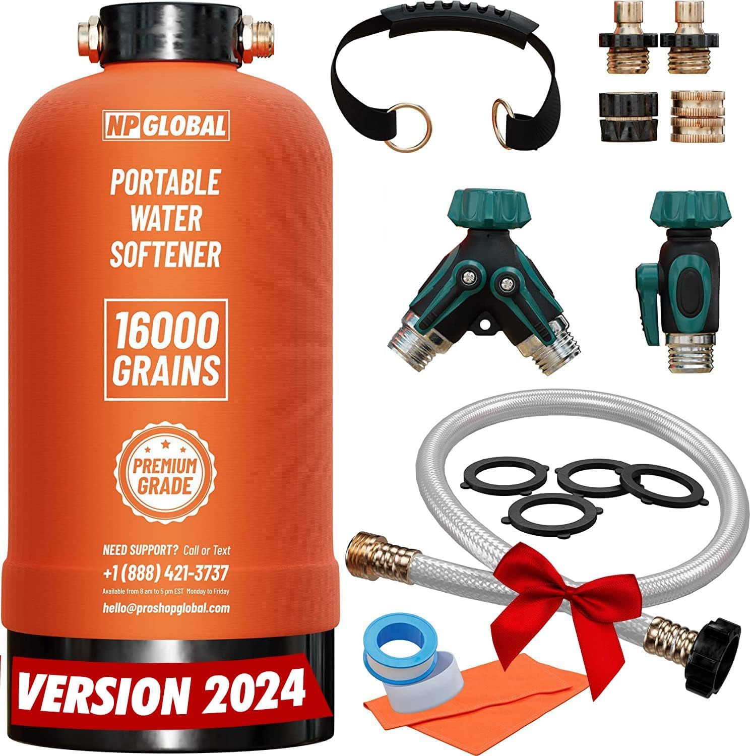 NPGLOBAL RV Water Softener Portable - 16,000