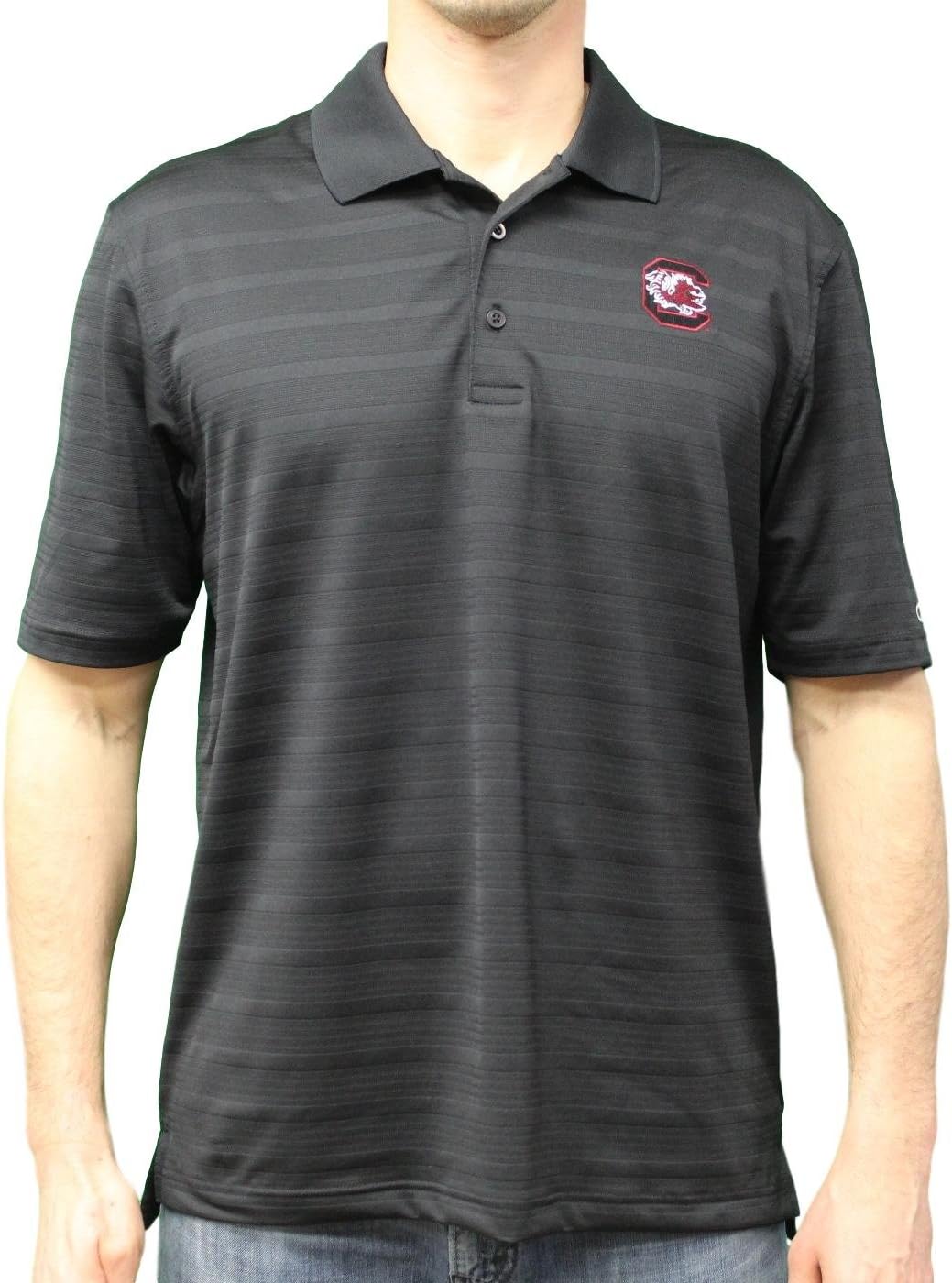 Knights Apparel South Carolina Gamecocks NCAA Champion Trophy Men's Textured Polo Shirt