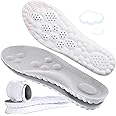 4D Cloud Soles for Men - Soft Memory Foam Cushioning Cloud Insoles - Ultra Comfort Trim to Fit Steppers Insoles with Arch Support for Foot Pain Relief and Fatigue Reduction(US M 7.5-10.5)