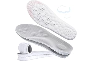 ENLOPQ 4D Cloud Soles for Men - Soft Memory Foam Cushioning Cloud Insoles - Ultra Comfort Trim to Fit Insoles with Arch Support for Foot Pain Relief and Fatigue Reduction(US M 7.5-10.5)