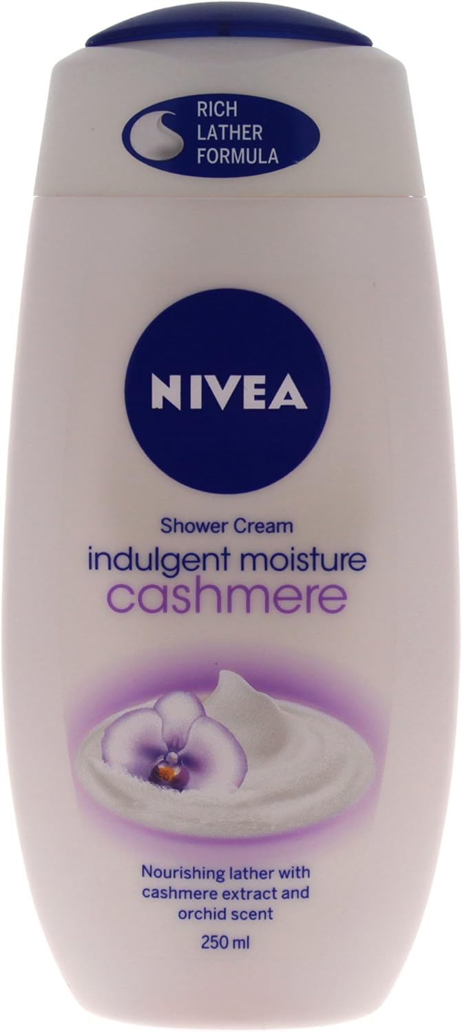 NIVEA Indulgent Moisture Cashmere Shower Cream 2 x 250ml, 250 ml (Pack of 2)