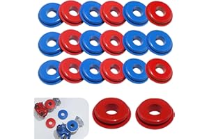 ijuicy 20 PCS Car Glad Hand Seals, Elastic Thickened Rubber Glad Hands Grommets Rubber Rings, Gladhand Seals Replacement Accessories, for Most Cars, TrailersTractors, Semi Trucks (Blue & Red)