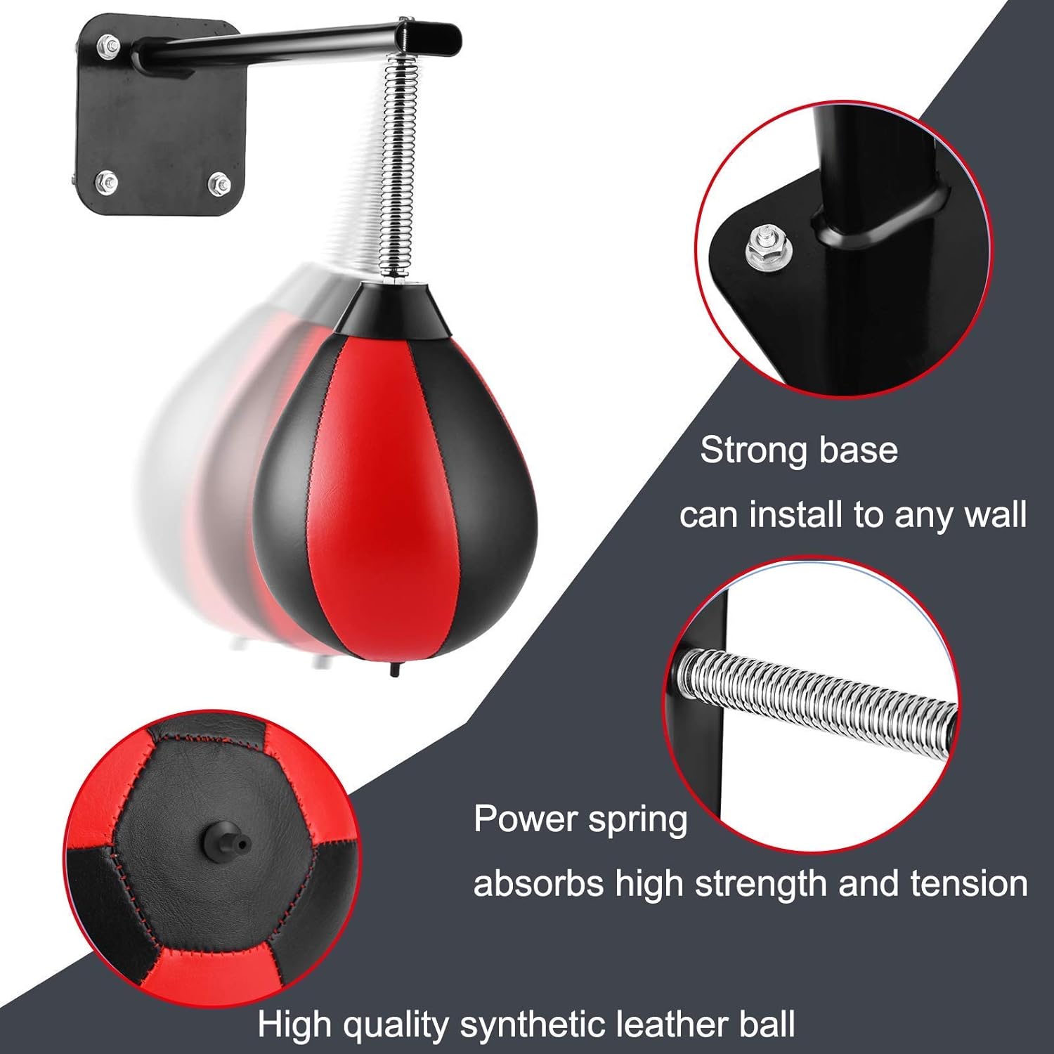 Punching Ball for Toddlers, Adults, Kids, Speed Bag Boxing for Home, Office Punching Ball for Boxing, Relief Stress Boxing Reflex Ball Great for Training Punching Ball Set (Black) : Sports & Outdoors