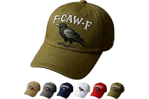 F Caw F Hat, F-Caw-F Hat Fcawf Crow Cawf Cap, Embroidered F Caw Off Hats Adjustable Soft Washed Baseball Caps