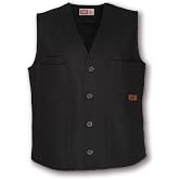 Stormy Kromer The Button Vest | 100% Virgin Wool, 5 Pockets, 4-Button Front, Unlined, Vintage Look, Cut and Sewn in the USA, Dry Clean Only