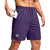 G Gradual Men's Athletic Running Shorts with Zipper Pockets Quick Dry 7"/ 5"/ 9" Workout Gym Shorts for Basketball Hiking