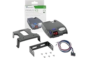 Tekonsha 90160 Primus IQ, Proportional Brake Controller for Trailers with 1-3 Axles, compatible with Ford, GM, Chevy, Dodge, RAM, Toyota, Jeep. Wiring Harness Sold Separately.
