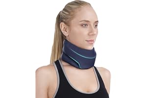 Neck Brace for Neck Pain and Support - Soft Foam Cervical Collar for Sleeping - Wraps Keep Vertebrae Stable and Aligned for R