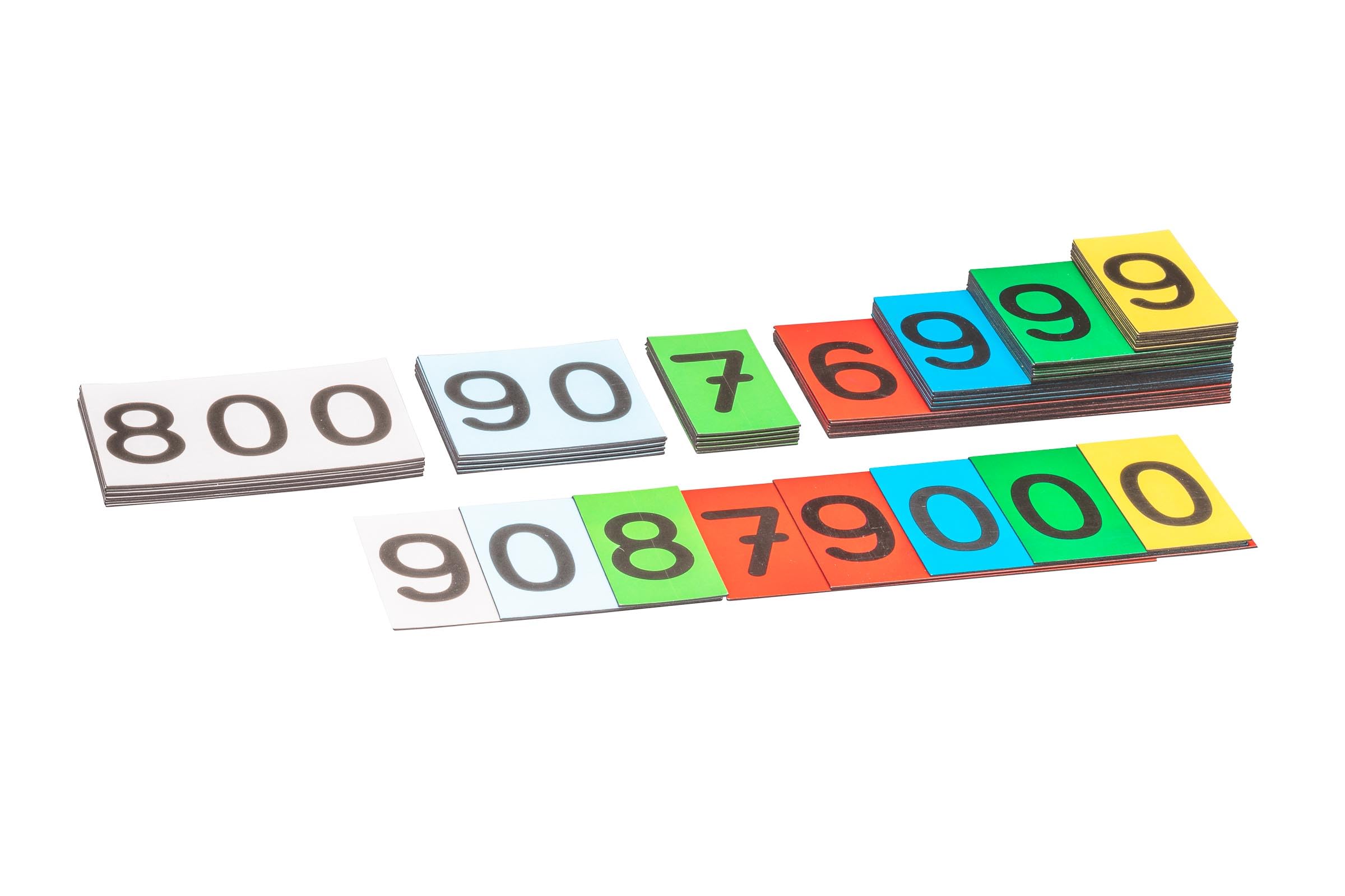 WISSNER active learning 080450.000 Magnetic Place Value Cards, 70 pcs up to a Million, Packed in a Cardboard Box