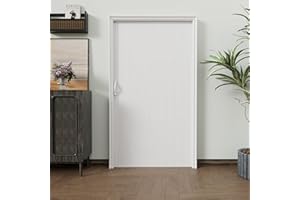 JUJUBON Enhanced Double-Layer Accordion Doors 24"-36" x 80", with Upgraded Roller & Handle & Complete Hardware, Interior Multifold Interior Doors for Closet & Pantry, Easy Installation
