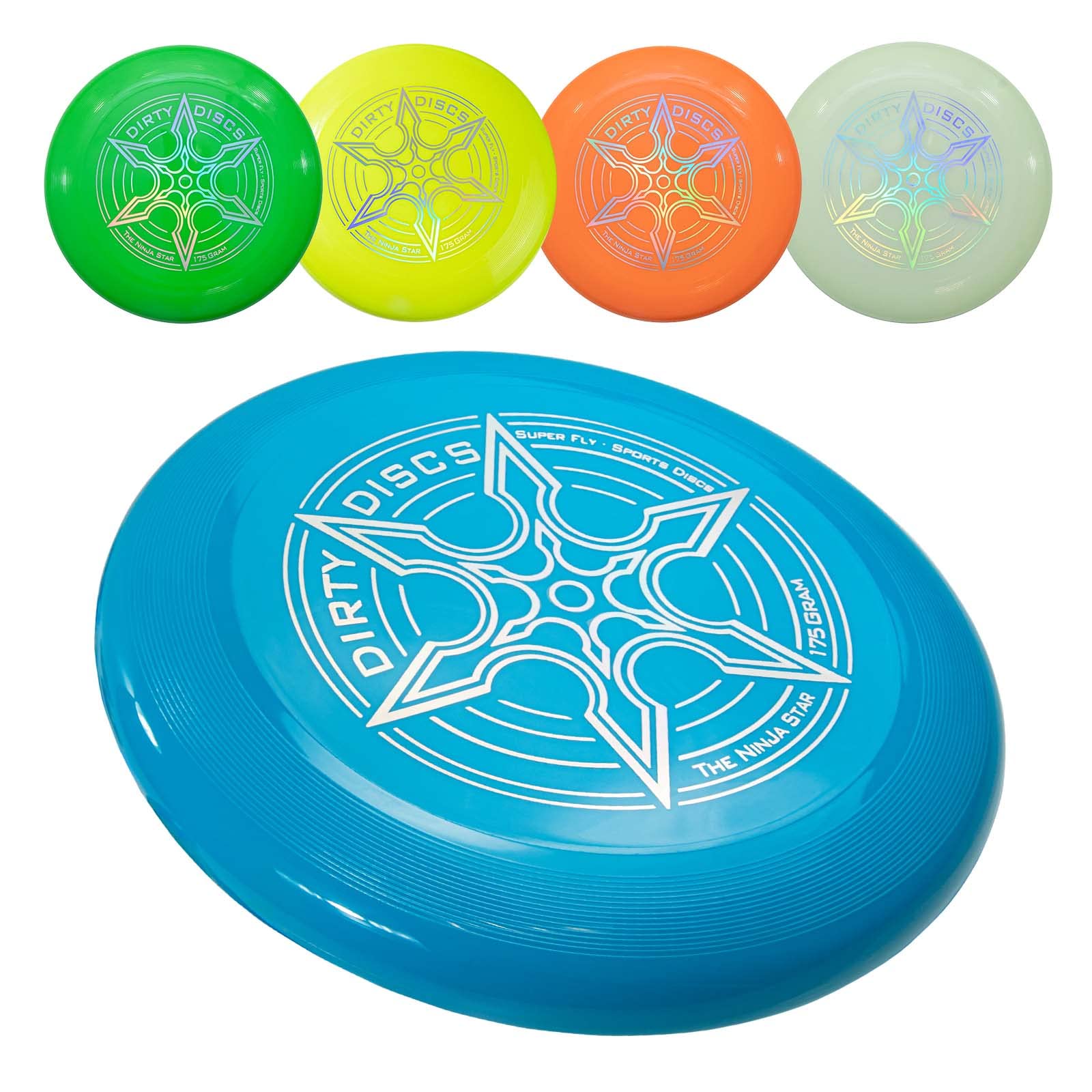 INDY - Dirty Disc (175 g) (Blue) Frisbee, Professional Frisbee Disc, Throwing Disc, Flying Disc, Sports Toy, Sports Game for Children and Adults