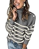 KIRUNDO Fall Sweaters for Women 2025 Striped