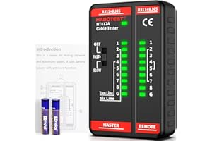 Network Ethernet Cable Tester for LAN RJ45 RJ45 CAT5 CAT5E CAT6 CAT6A CAT7, Ethernet Wire Tester Tool UTP/STP Continuity Test