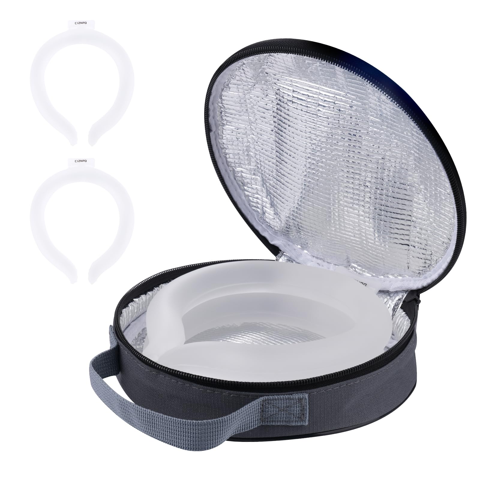Photo 1 of 2Pcs. Neck Cooler Ice Ring with Insulated Bag. Wearable Head Shoulder Cooling Tube for Hot Weather in Summer, Gel Ice Collar for Outdoor Workers, Sports. Reusable Cool Wraps. (White*2)