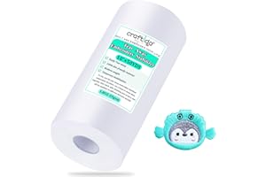 Craftido Tear Away Embroidery Stabilizer Backing 10" x 50 Yd/roll Compatible with Most Hoops 1.8oz Medium Weight for Machine Embroidery and Hand Sewing