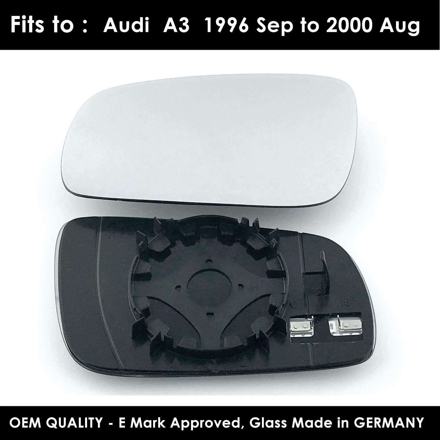 Heated Wing Mirror Glass With Backing Plate Passenger Side(LH) UK