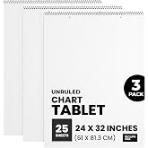 Chart Paper Anchor Chart Paper for Teachers Chart Tablet Large Chart Paper 24x32 Unruled 25 Sheets Per Pad (3 Pack)