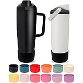 Kaitiaki Silicone Boot for Owala 30oz & 40oz FreeSip Sway Bottles & Tumblers - Non-Slip, Scratch-Resistant, Stability Enhancer, Available in 12 Colors (Midnight Black)