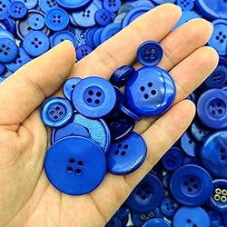 600-700Pcs Blue Buttons for Crafts Bulk Royal Blue