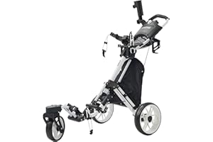 FLAGTAG Golf Push Cart 3 Wheel with 360 Swivel Front Wheel,Lightweight and Foldable Walking Golf Cart，One-Click Foldable,with Foot Brake