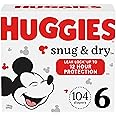 HUGGIES Snug & Dry Baby Diapers, Size 6, 104 ct, 10.300 Lb