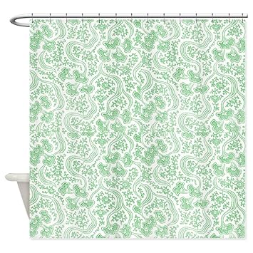 Amazon Com Cafepress Green Vintage Floral Shower Curtain
