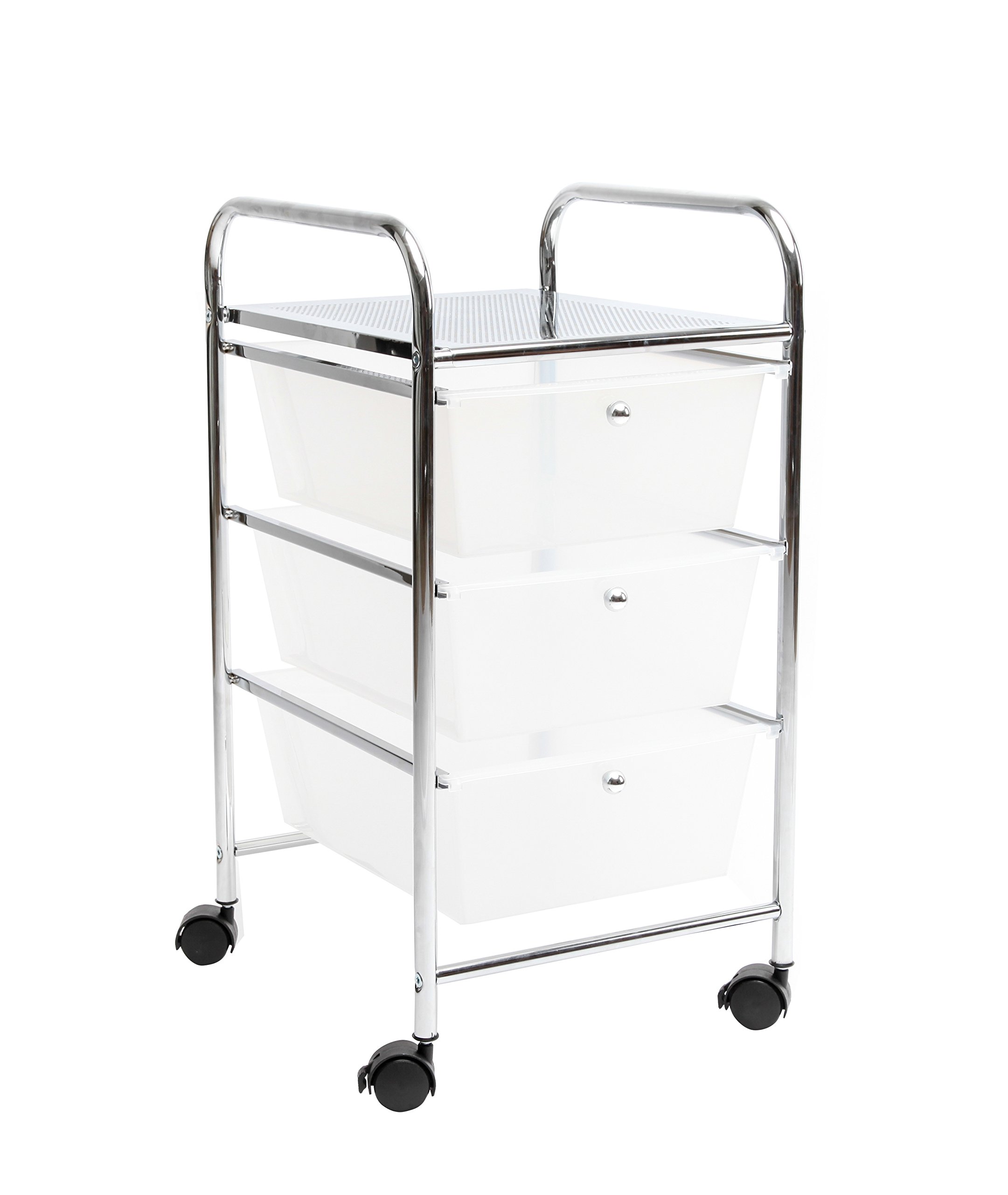 Finnhomy 3 Drawer Rolling Cart Organizer Storage Cart with Drawers