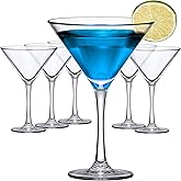 Amazing Abby - Vesper - 10-Ounce Plastic Martini Glasses (Set of 6), Plastic Cocktail Glasses, Reusable, BPA-Free, Shatter-Proof, Dishwasher-Safe, Perfect for Poolside, Outdoors, Camping, and More