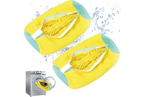 MOMOTALO Shoe Washing Bag for Washing Machine, Laundry Shoe Bag For Washer And Dryer, Reusable Shoe Washing Machine Bag for All Shoe Types And Sizes, Yellow 2pcs