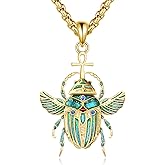 Grmdit Scarab Jewelry S925 Sterling Silver Scarab Beetle Egyptian Jewelry Gifts for Women Men