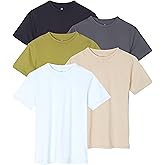 Real Essentials 5 Pack: Boys T-Shirts – Soft Cotton Boys Shirts – Plain Short Sleeve Tops for Kids (Ages 4-18)
