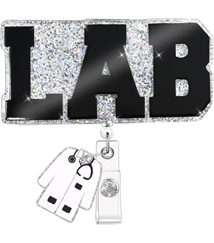 Funny Nurse Badge Reel - "It's My First Day" Glitter Retractable ID Holder, Cute Medical Accessory For RNs, CNAs, Students - View #10