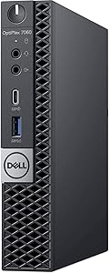 Dell Optiplex 7060 Micro Form Factor Desktop, Intel 6-Core i7 8700T 2.4Ghz, 8GB DDR4, 512GB NVMe M.2 SSD, USB Type C, Windows 10 Pro (Renewed)