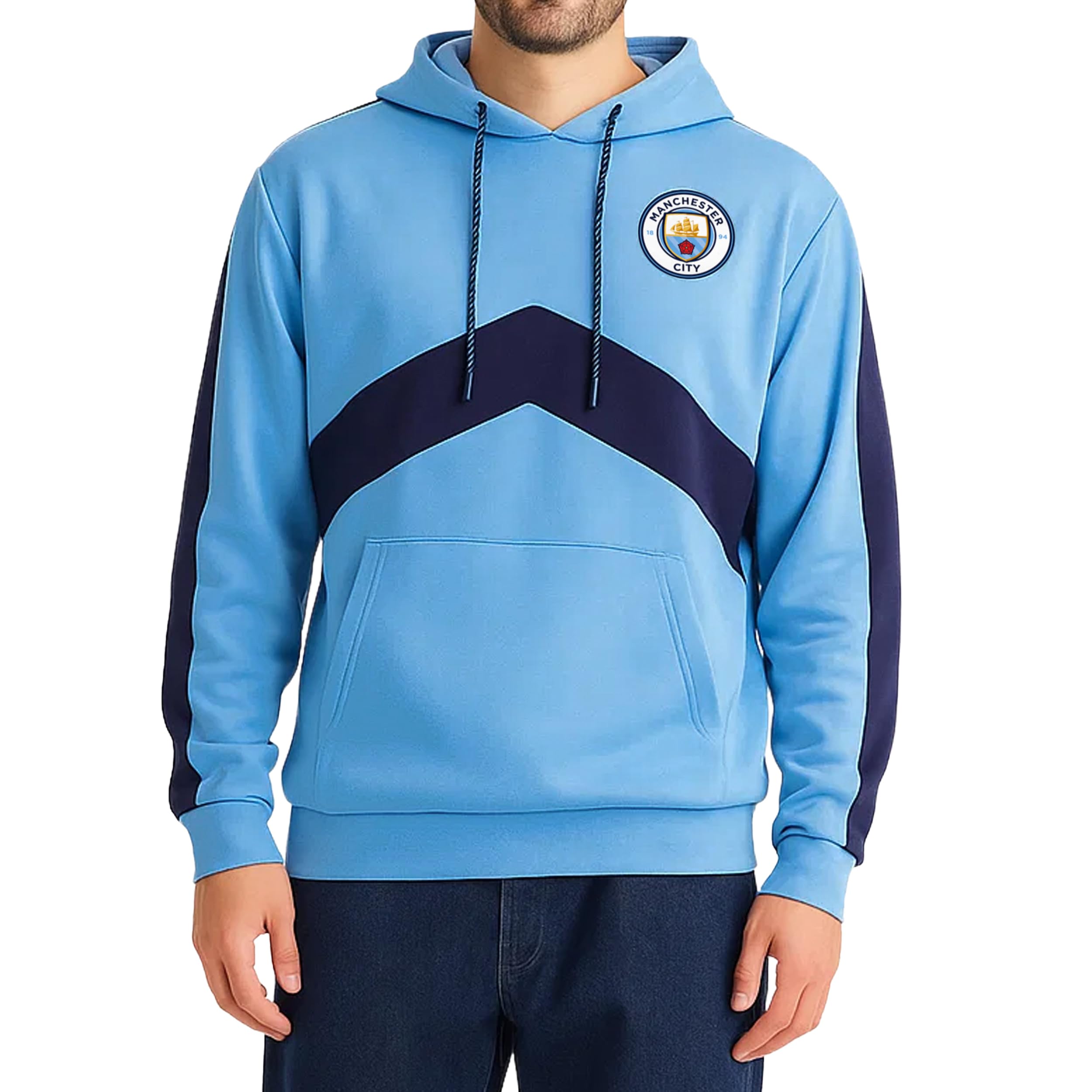 Icon Sports Mens Manchester City Pullover Hoodie, Large