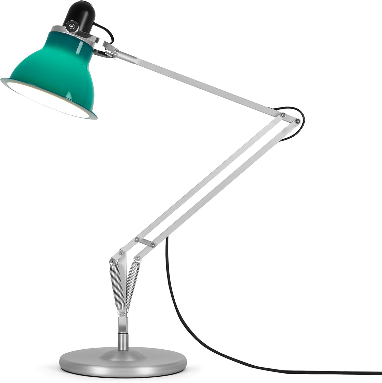 green anglepoise lamp