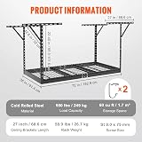 VEVOR Overhead Storage Rack 36x72 Inch Ceiling Heavy Duty Steel 550 lbs Garage view 7
