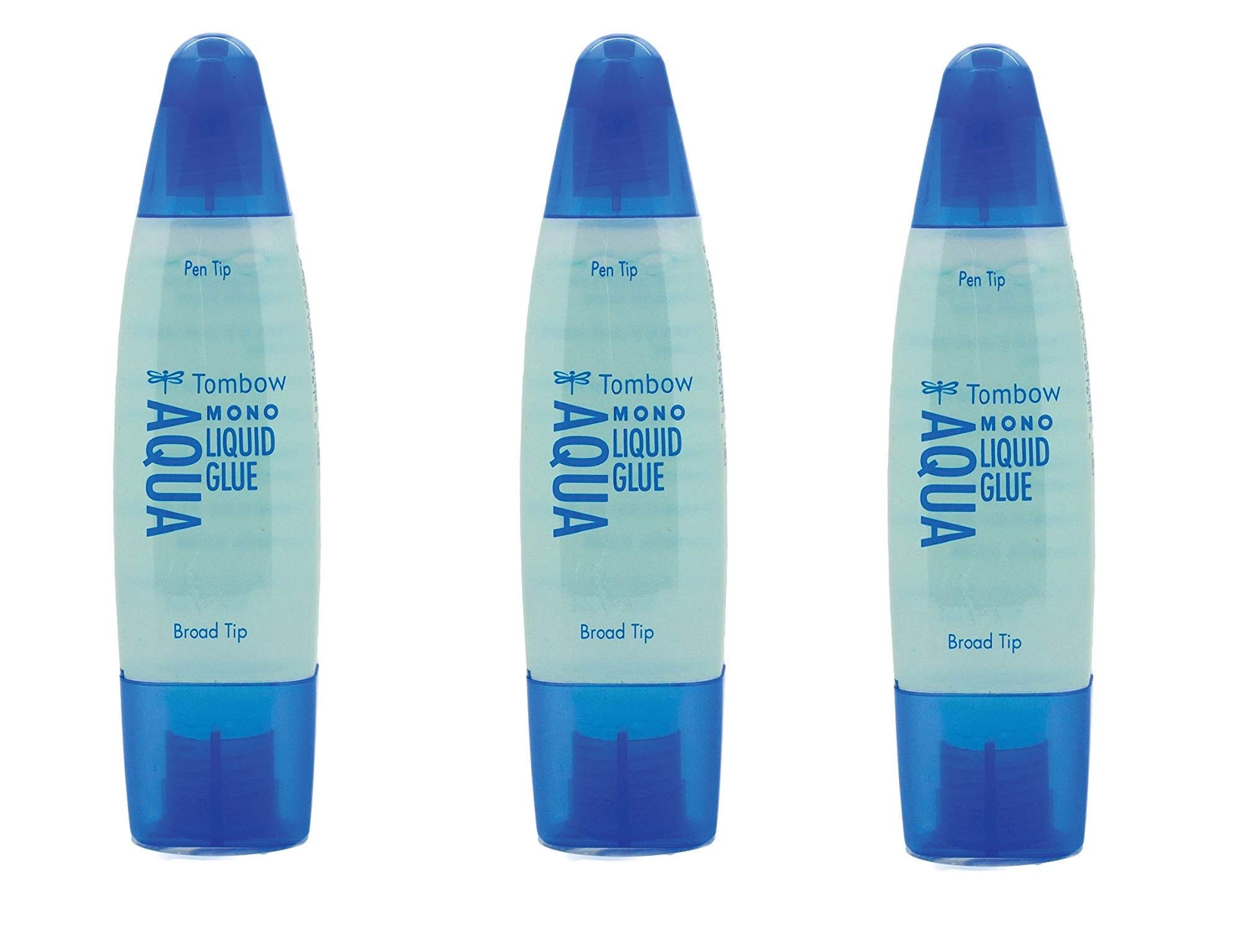 Photo 1 of Tombow 52180 MONO Aqua Liquid Glue, 1.69 Ounce, 1-Pack. Dual Tip Dispenser for Precise to Full Coverage Application that Dries Clear. (3-Pack)