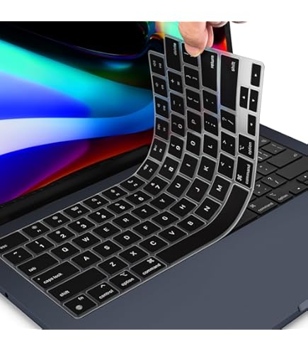 Amazon.com: Keyboard Cover for 2025 2024 2023 MacBook Air 15 inch